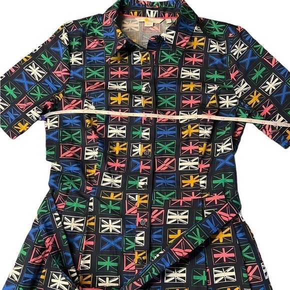 BODEN WOMENS LONDN FLAG COLORFULA-LINE DRESS SIZE 4 - Picture 6 of 12